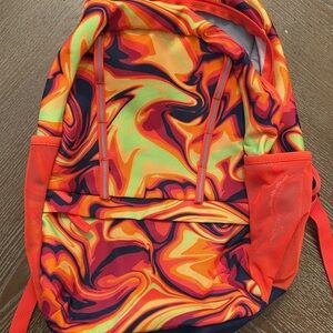 Lands' End Kids Swirl Backpack - Red, Orange, Yellow - smaller size bag
